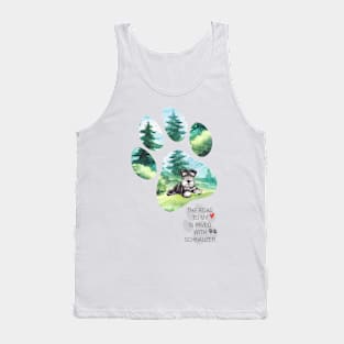 Pawprint Schnauzer Tank Top